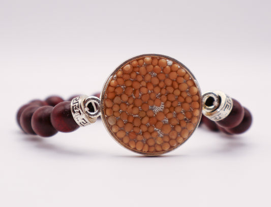 Faith Band -Dark Brown Wood Beads