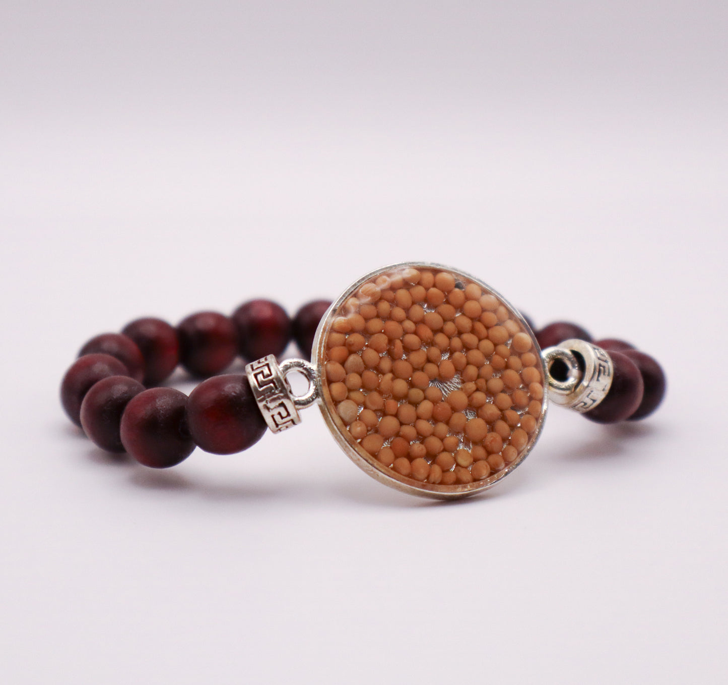 Faith Band -Dark Brown Wood Beads